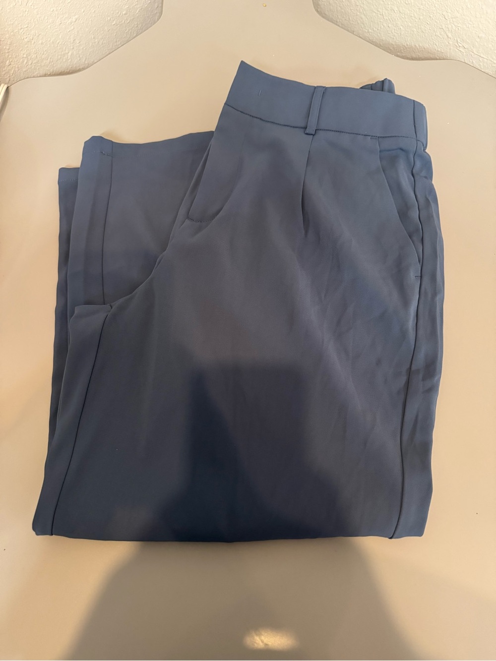 Women's Tailored High-Rise Trousers — Dusty Blue